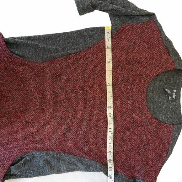 PAPILLON Grey&Burgundy Tunic Sweater W/ Pockets S - Picture 7 of 7